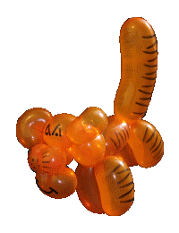 Tiger balloon - Kids party, wedding, disco, birthday