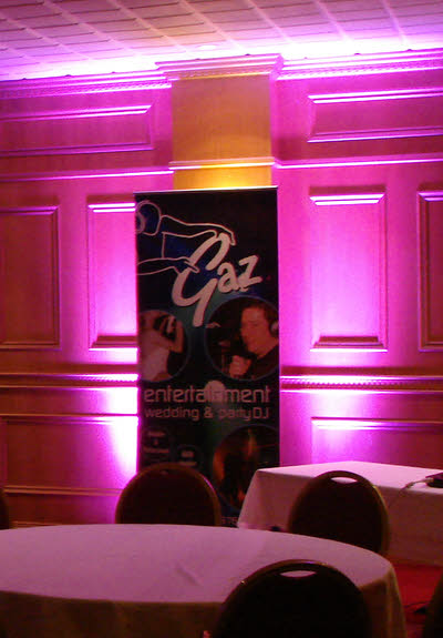 Gaz Entertainment wedding up-lighting