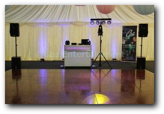 Our DJ setup at Rossahilly House, Enniskillen