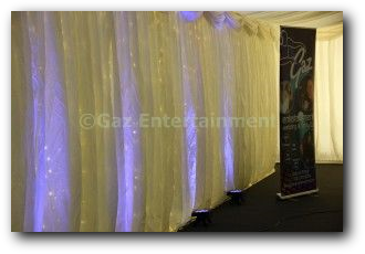 Up-lighting fairy light background